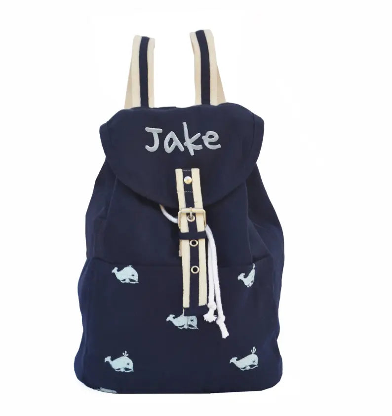 Personalized Navy School Backpack