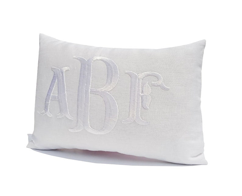Monogrammed Pillow - White (Letters sold individually)