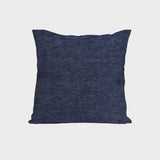 Handmade blue linen cushion cover with zipper