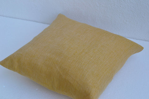 Handmade yellow linen cushion covers