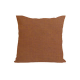 Handmade muddy orange linen throw pillow