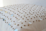 Handmade white mirror silk throw pillow