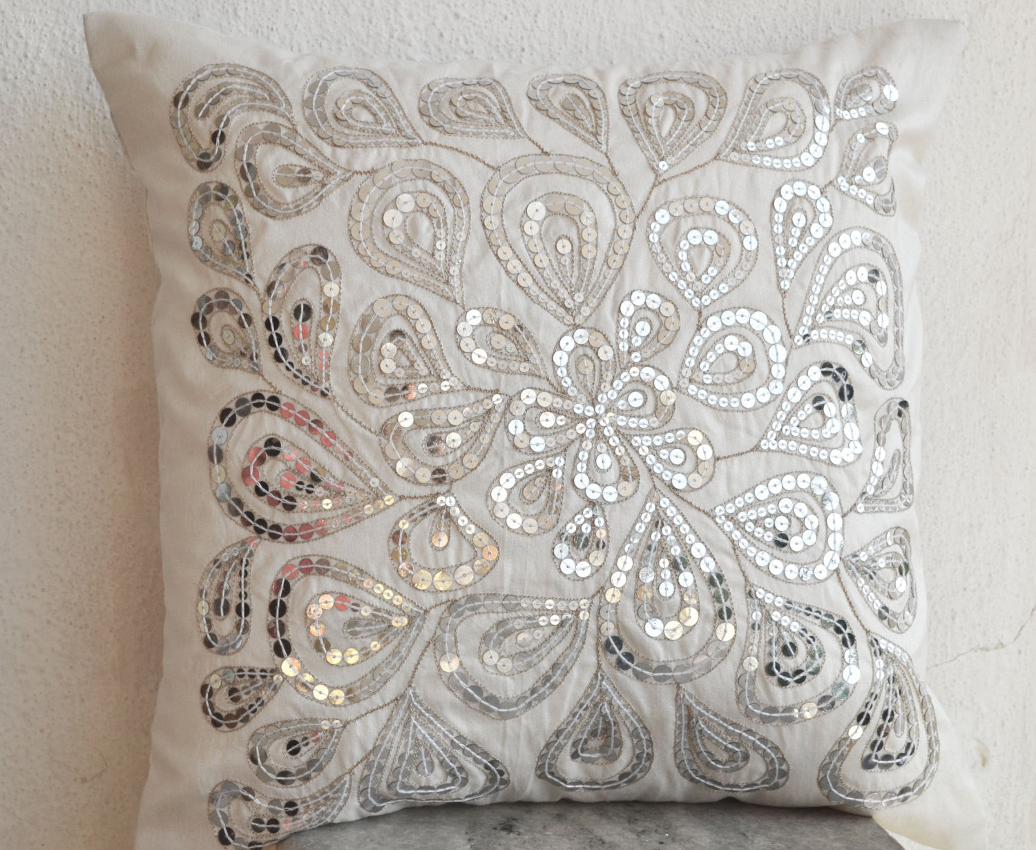 White and silver pillow best sale