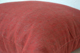 Handmade muddy red cushion cover