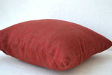 Handmade muddy red cushion cover