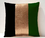 Handmade throw pillows with color block