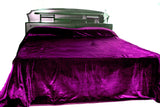 Luxury king size purple bedspread