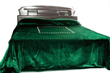 Luxury king size bedspreads in green