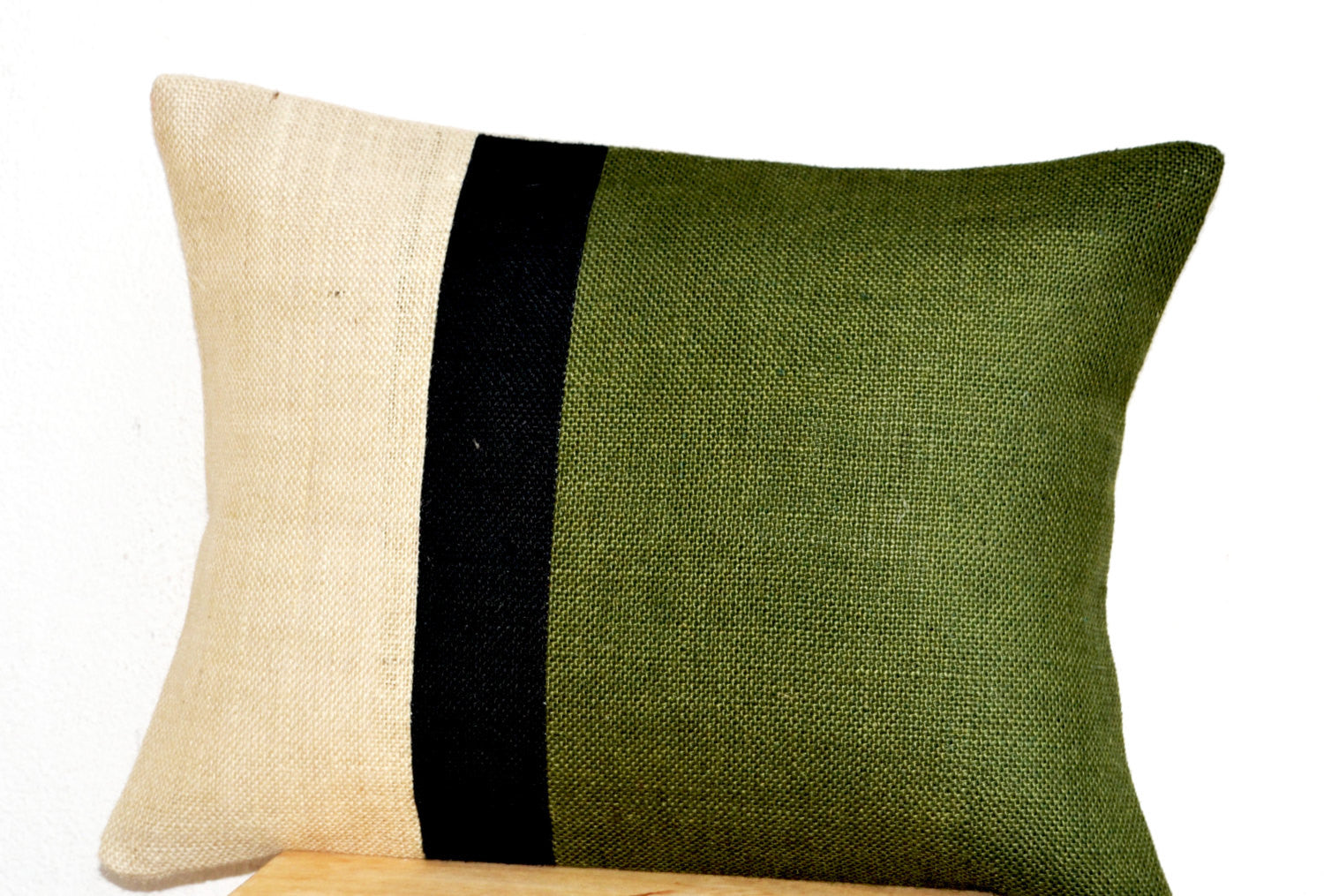 Handmade forest green cushion cover