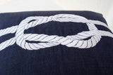 Handmade linen navy blue pillow covers