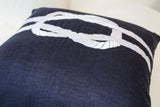 Handmade linen navy blue pillow covers