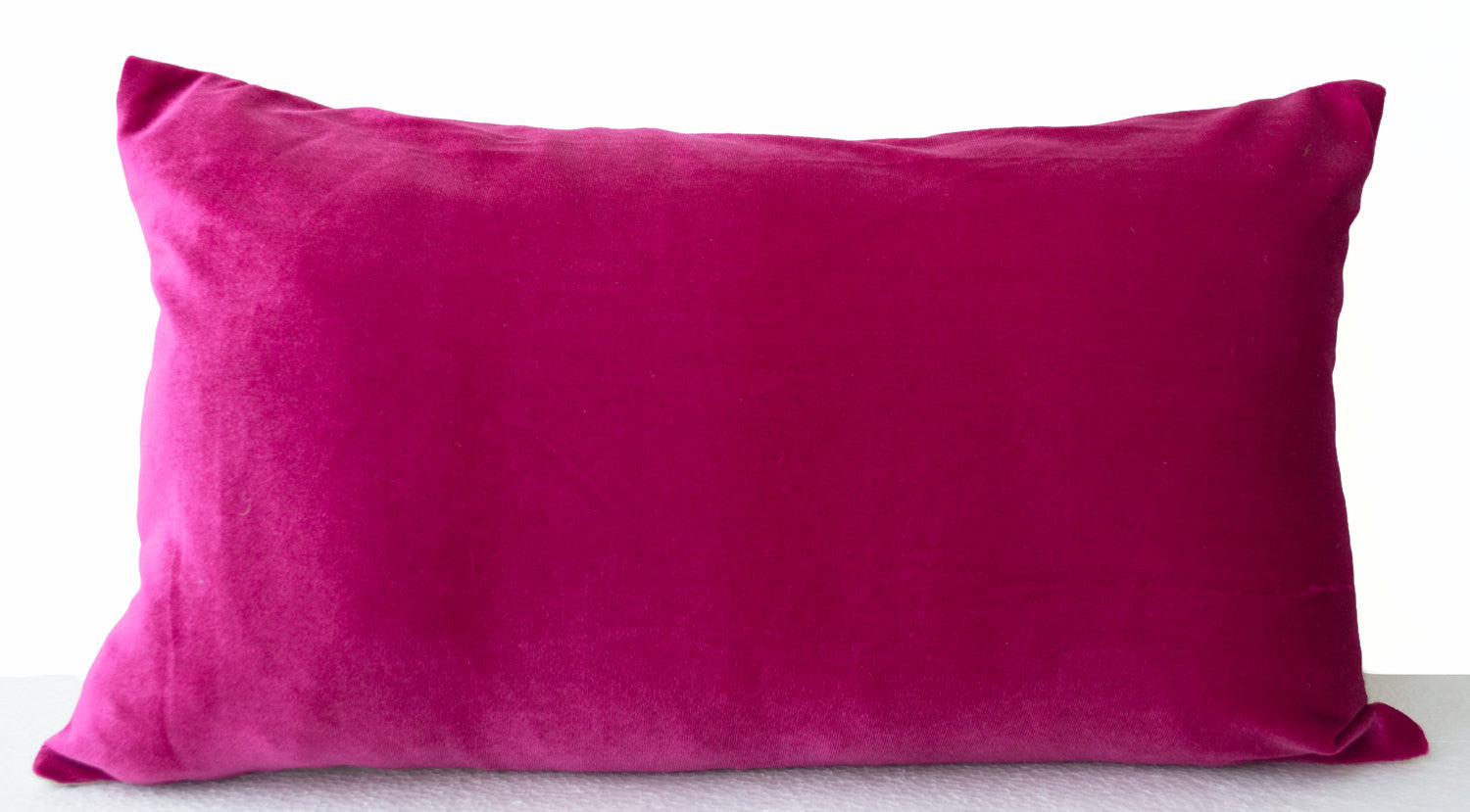 Shop online for handmade hot pink lush velvet and oatmeal linen pillow
