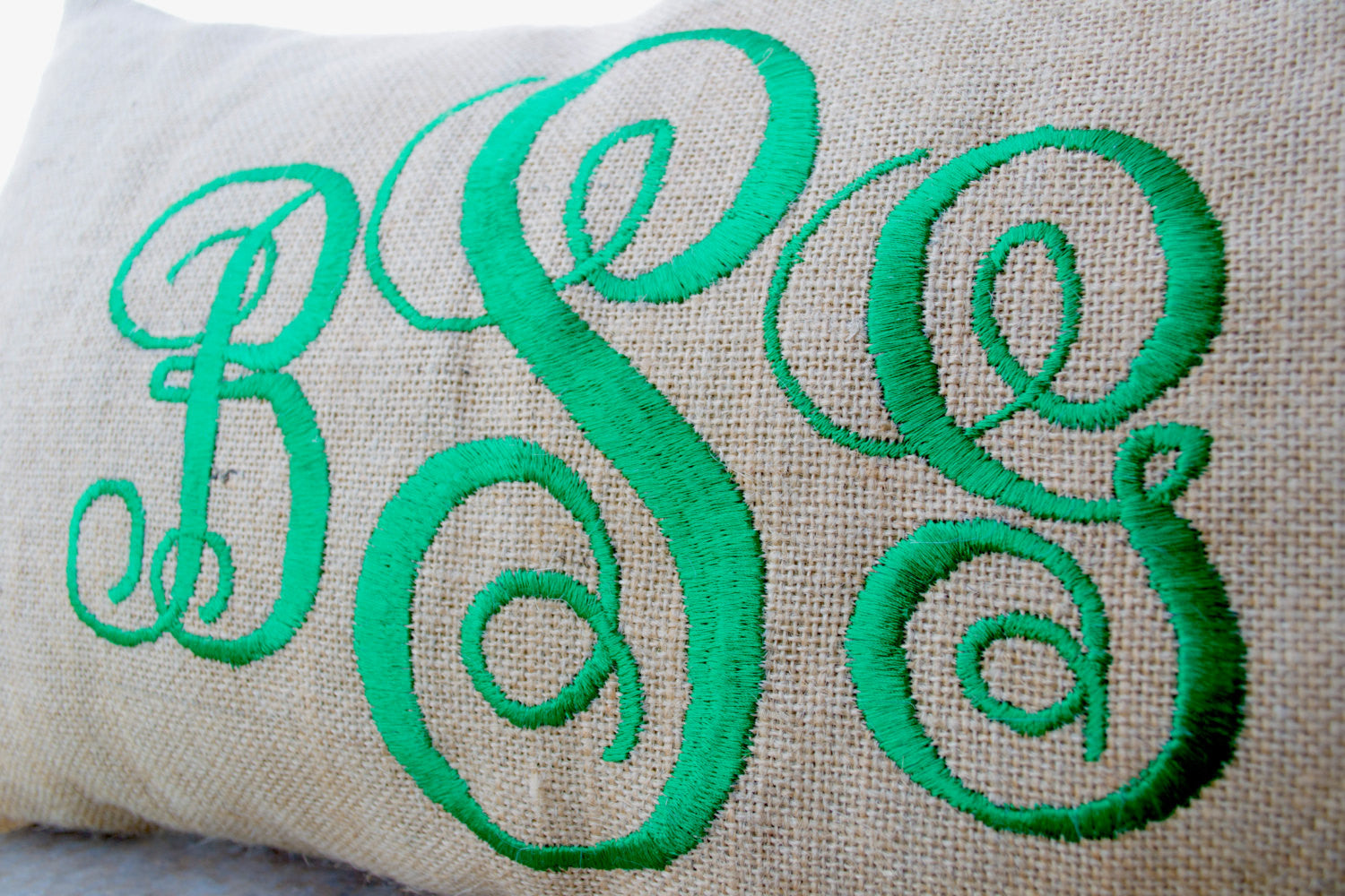 Monogrammed clearance lumbar pillow