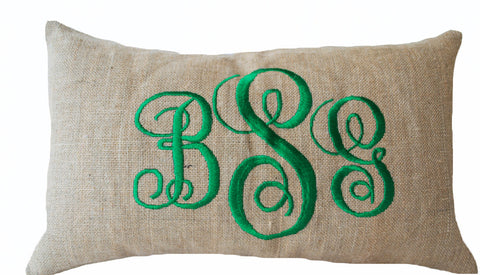 Renaissance Monogram Decorative Pillow * CUSTOMIZABLE *