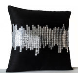  Handmade cushion covers with silver sequin