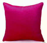 Handmade hot pink velvet pillow cover, pink dorm décor, back to school gift