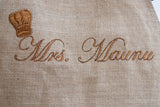 Personalized Burlap Kitchen Aprons for Him and Her
