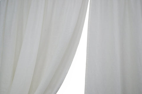 Amore Beaute Oatmeal Sheer Linen Curtains & Drapes