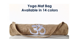 Handmade personalized burlap yoga mat bag