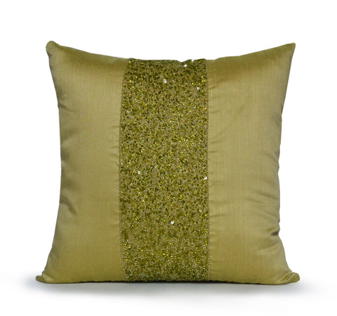 Amore Beaute Chartreuse Green Decor Pillow, Cushion Cover Faux Silk,Decorative pillow