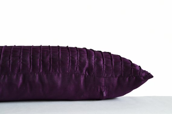 Amore beaute silk pillow in purple