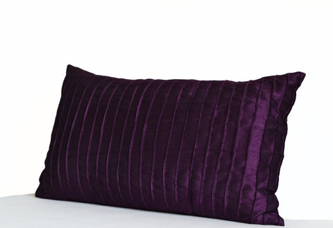 amore beaute dark purple silk pillow