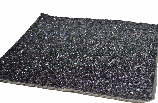 Luxury place mats with beaded grey beads handcrafted with care