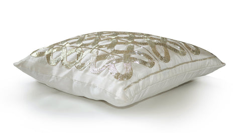 Amore Beaute Silver throw pillows, Bead cushion, Micro bead pillow, Silk pillow covers,decorative pillow