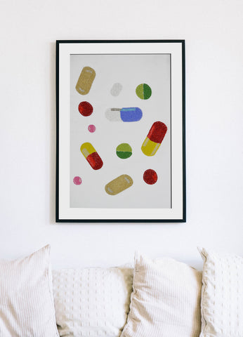 Happy Pills Wall Art