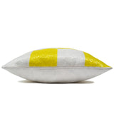 White and yellow dorm pillow cover, back to school
